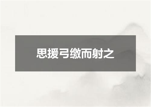 思援弓缴而射之