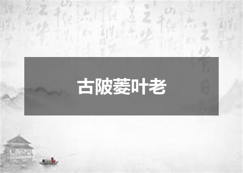 古陂菱叶老