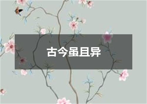 古今虽且异