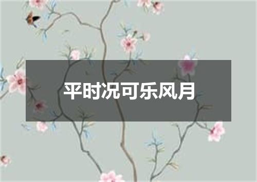 平时况可乐风月