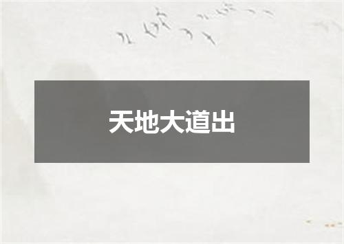 天地大道出