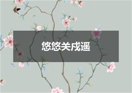 悠悠关戍遥