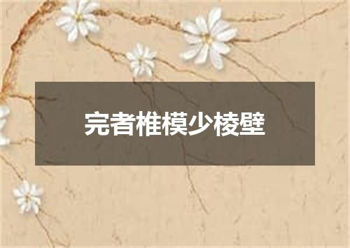 完者椎模少棱壁