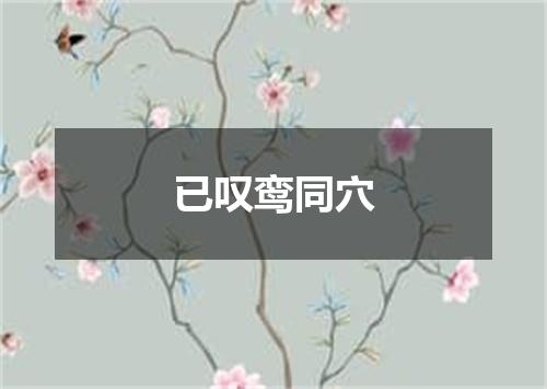 已叹鸾同穴