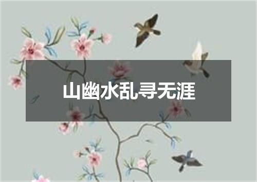 山幽水乱寻无涯