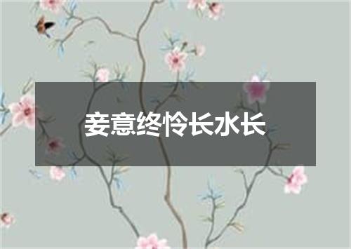 妾意终怜长水长