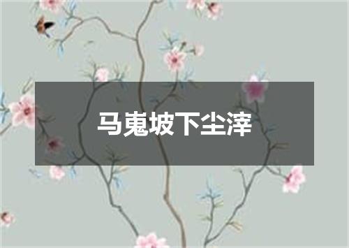 马嵬坡下尘滓