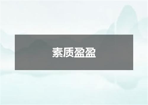 素质盈盈