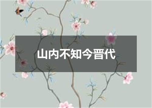 山内不知今晋代