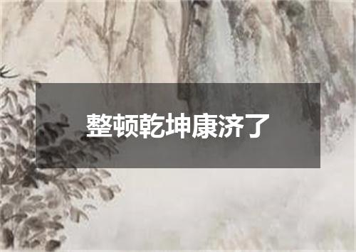整顿乾坤康济了