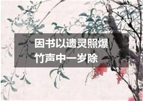 因书以遗灵照爆竹声中一岁除