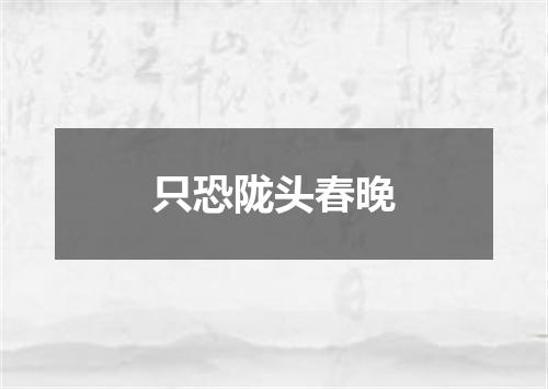 只恐陇头春晚