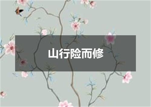 山行险而修