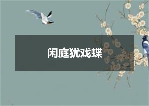闲庭犹戏蝶