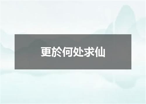 更於何处求仙