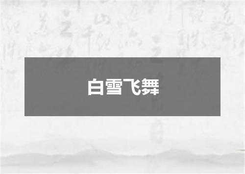 白雪飞舞