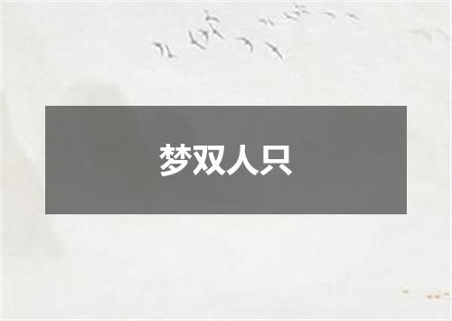 梦双人只