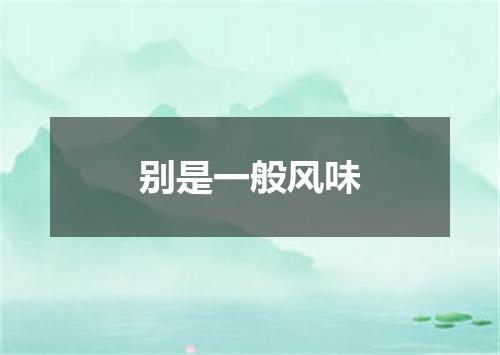 别是一般风味