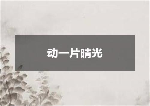 动一片晴光