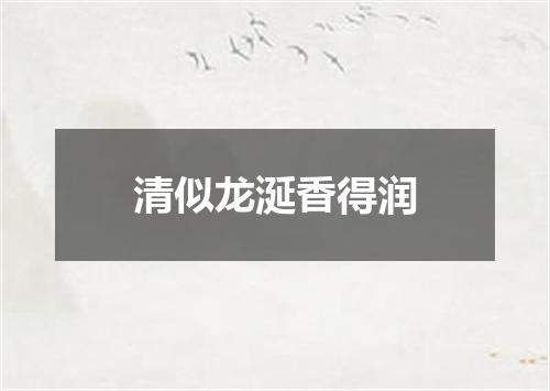 清似龙涎香得润