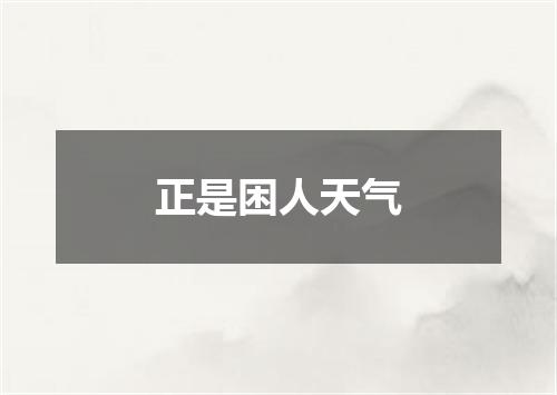 正是困人天气