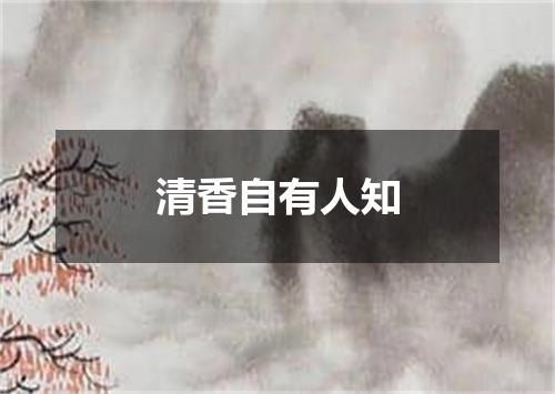 清香自有人知