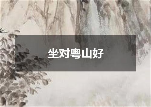 坐对粤山好