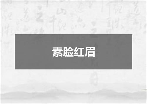 素脸红眉