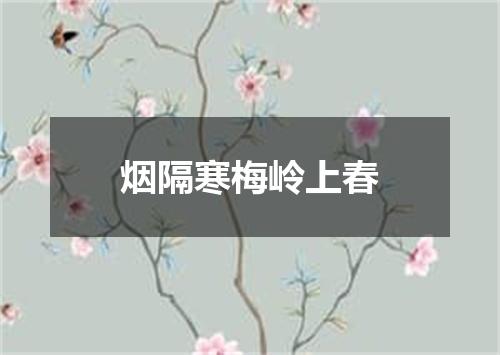 烟隔寒梅岭上春