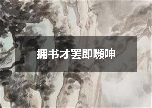 拥书才罢即嚬呻