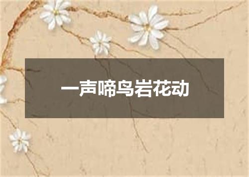 一声啼鸟岩花动