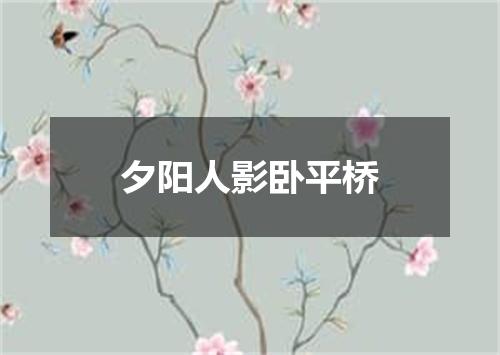 夕阳人影卧平桥