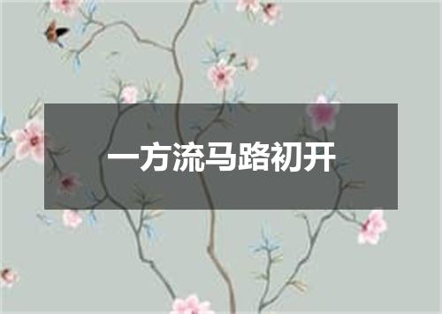 一方流马路初开