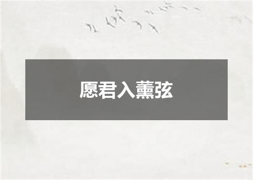 愿君入薰弦