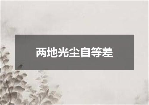 两地光尘自等差