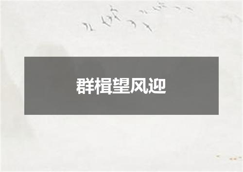 群楫望风迎