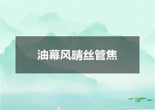 油幕风晴丝管焦