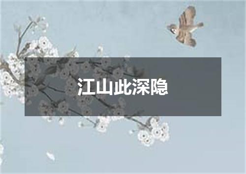 江山此深隐