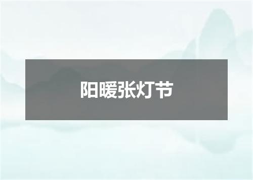 阳暖张灯节