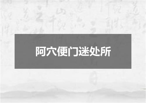 阿穴便门迷处所