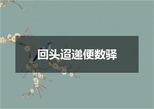 回头迢递便数驿