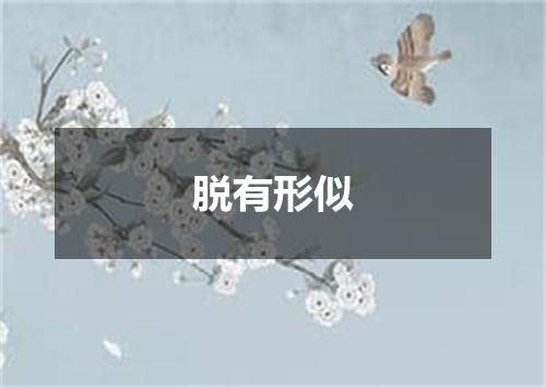 脱有形似