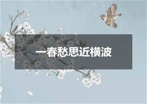 一春愁思近横波