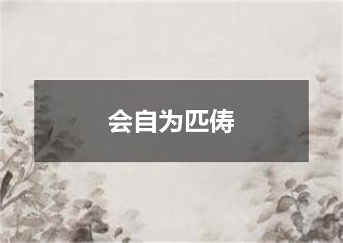 会自为匹俦