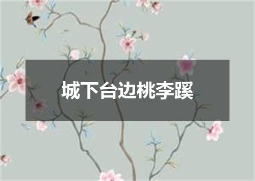 城下台边桃李蹊