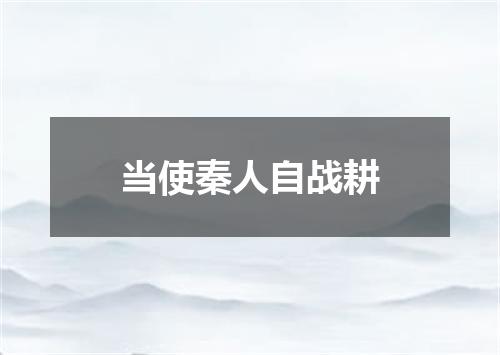 当使秦人自战耕