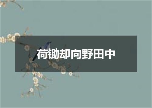 荷锄却向野田中