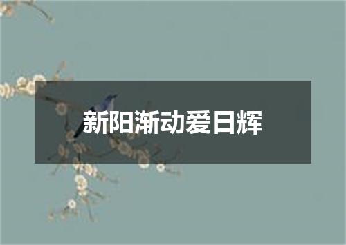 新阳渐动爱日辉