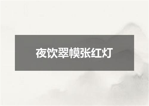 夜饮翠幙张红灯