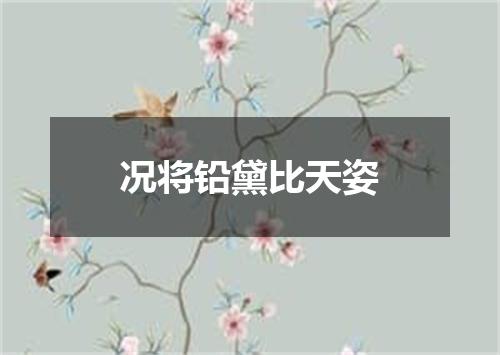 况将铅黛比天姿